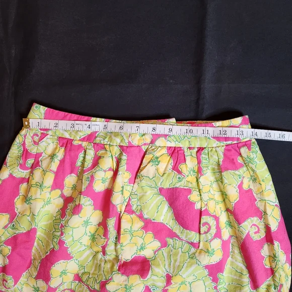Lilly Pulitzer Vintage Pink Whitley Floral Seahorse  Pocketed Mini Skort Size 2 - Picture 3 of 5
